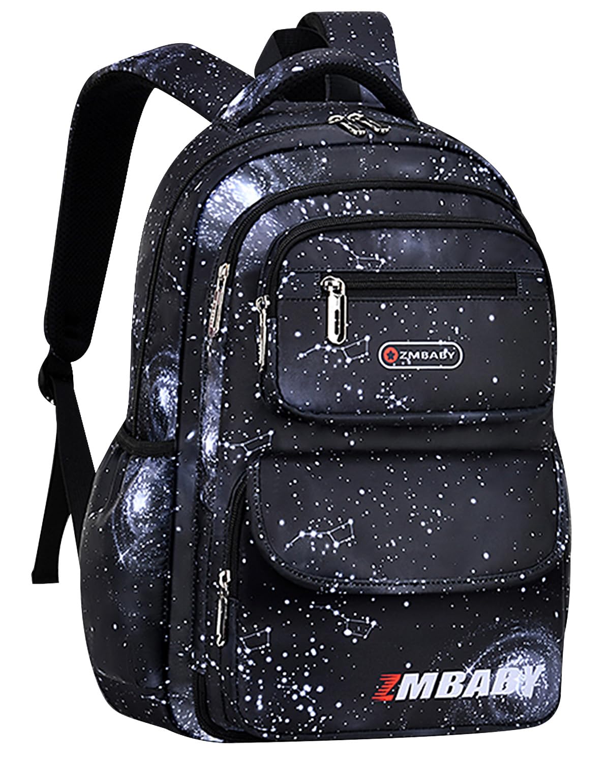 Amythe Kinderrugzak voor jongens, schooltas voor jongens, 1-3e klas, waterdichte schooltas, polyester, nylon, rugzak voor kinderen, 42 x 28 x 16 cm, zwart, 28*16*42cm, Rugzak