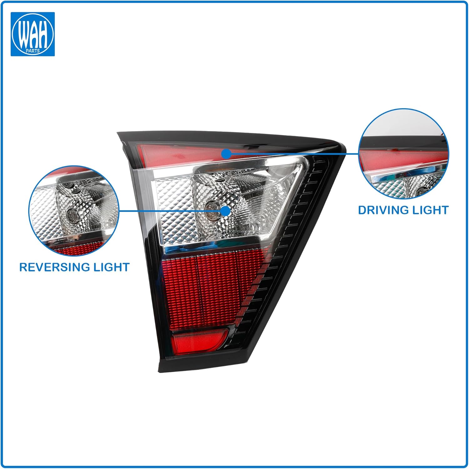 Left Driver Side Inner Tail Light Assembly Compatible With 2017 2018 2019 Ford Escape Kuga Rear Lamp Replacement With Bulb GJ5Z13405F FO2802118