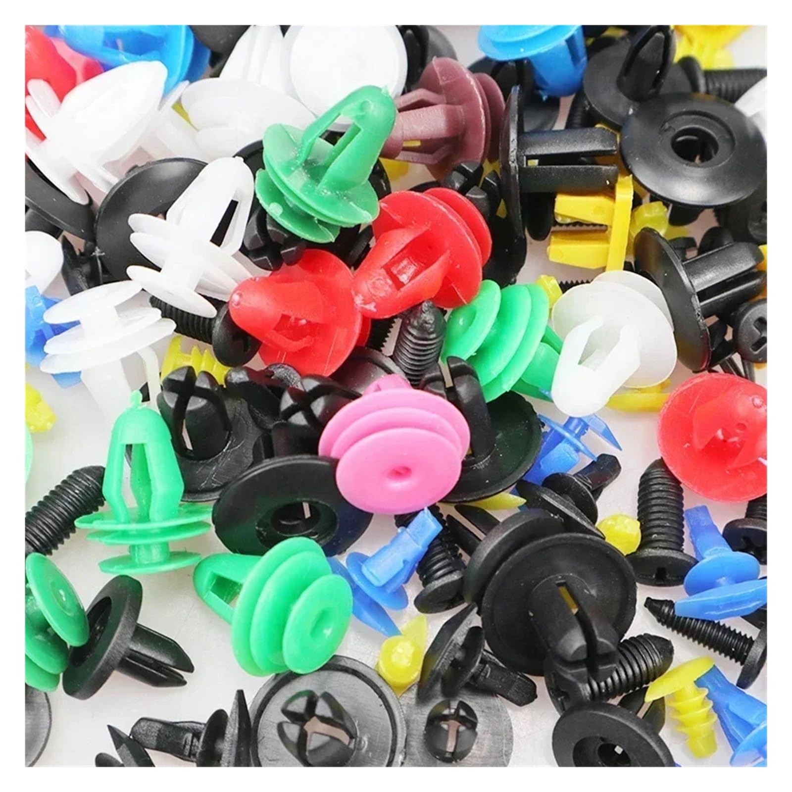 KXFVYNE 200/100pcs Auto Fastener Random Mixed Car Bumper Clips Retainer Rivet Door Panel/for All(200pcs)