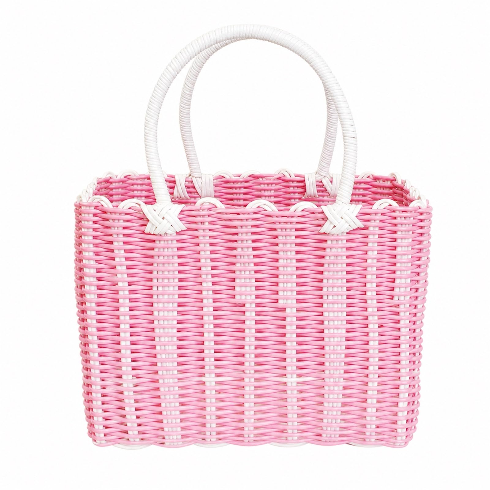Sac de plage tissé pour femme, grand panier de voyage en paille