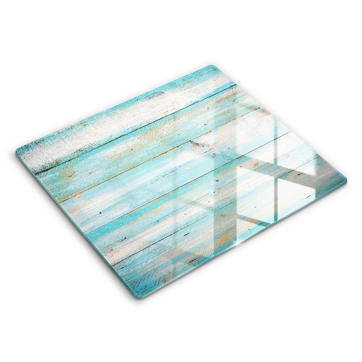 Planches en bois vintage style planche à découper 60x52cm verre Wallfluent
