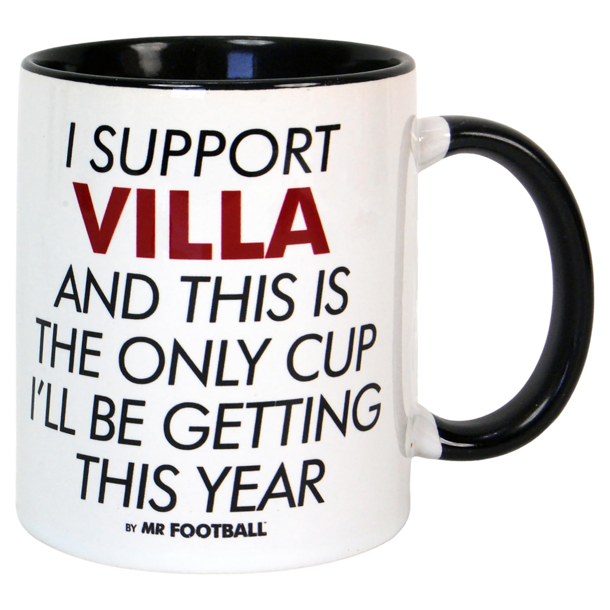 Kapow Gifts I Support Villa and This is only Cup I'll get This Year - Gift for Aston Supporter, Ceramic, 250ml