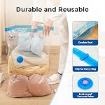 ETENWOLF 12 Sacs de rangement sous vide avec pompe sans fil rechargeable, sacs à étanchéité sous vide pour vêtements et voyages, Space Sacs de sauvetage en plusieurs tailles de charge, parfait pour les bagages et valises