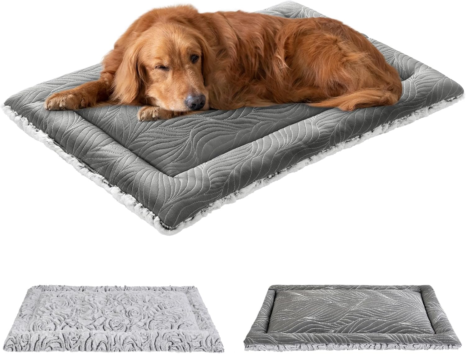 Pawzone 2 in 1 Dog Beds Mat Crate Pad & Dog Cooling Mats
