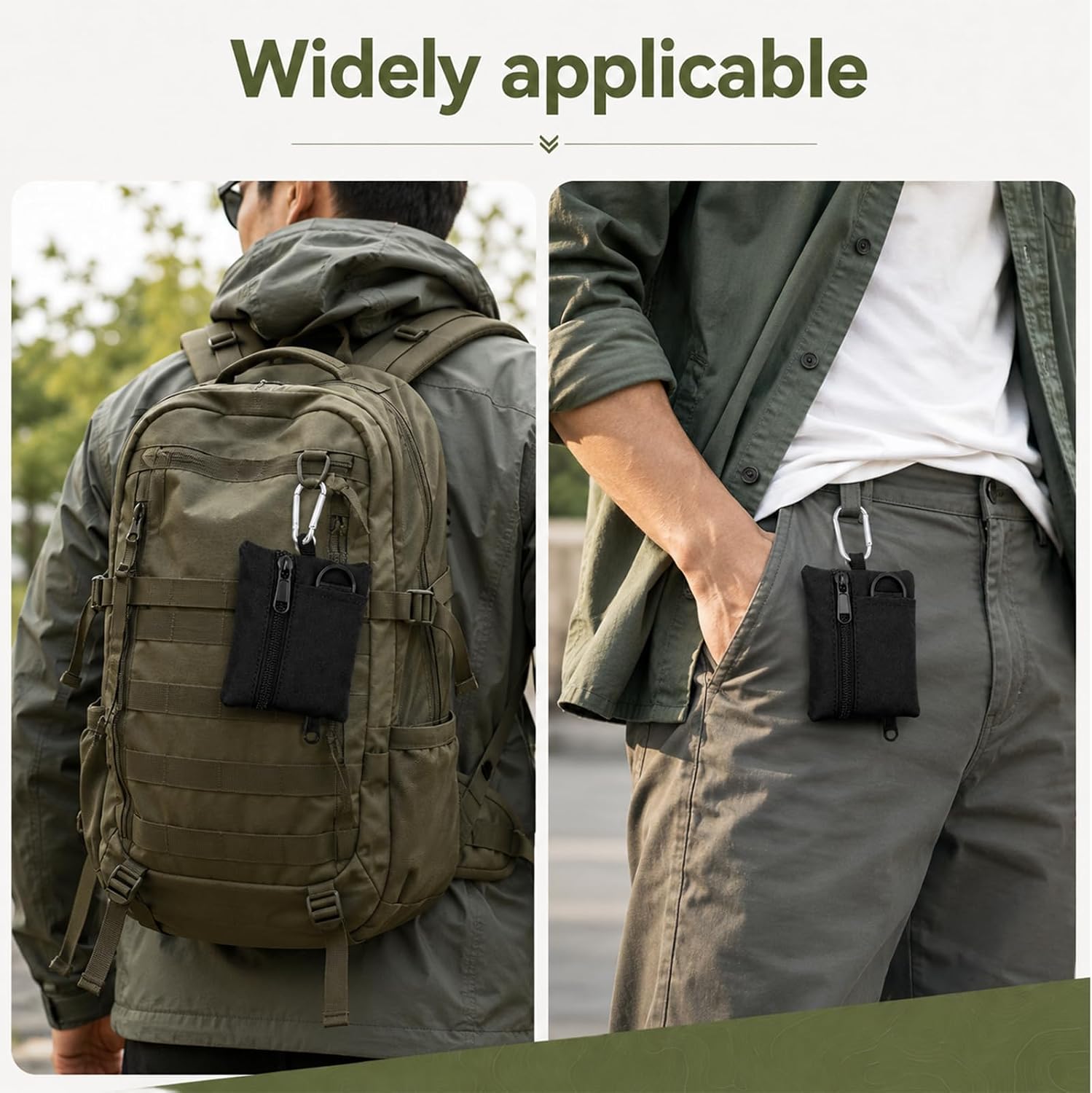 EDC Utility Pouch, Mini Nylon Coin Purse | Mini Purse Keychain, Pocket Organizer for Earphones, Car Key, ID Card, Backpack Camping Biking Hiking