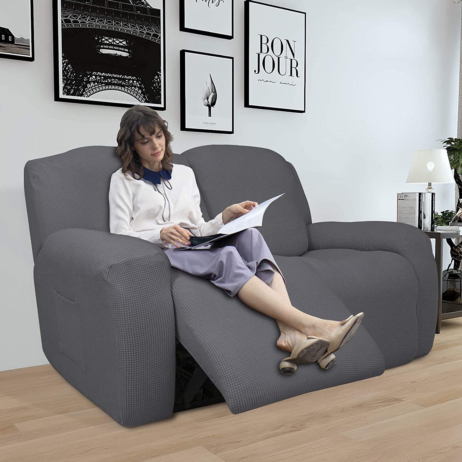 Amazon｜ストレッチ 2 人掛け リクライニングチェア ソファー