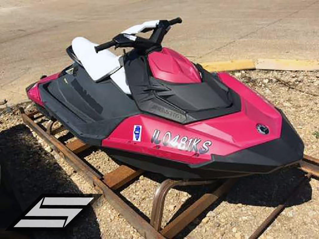 STIFFIE Whipline Red/Black 3" Super Sticky Boat & PWC Registration Decals • Numbers Letters Stickers