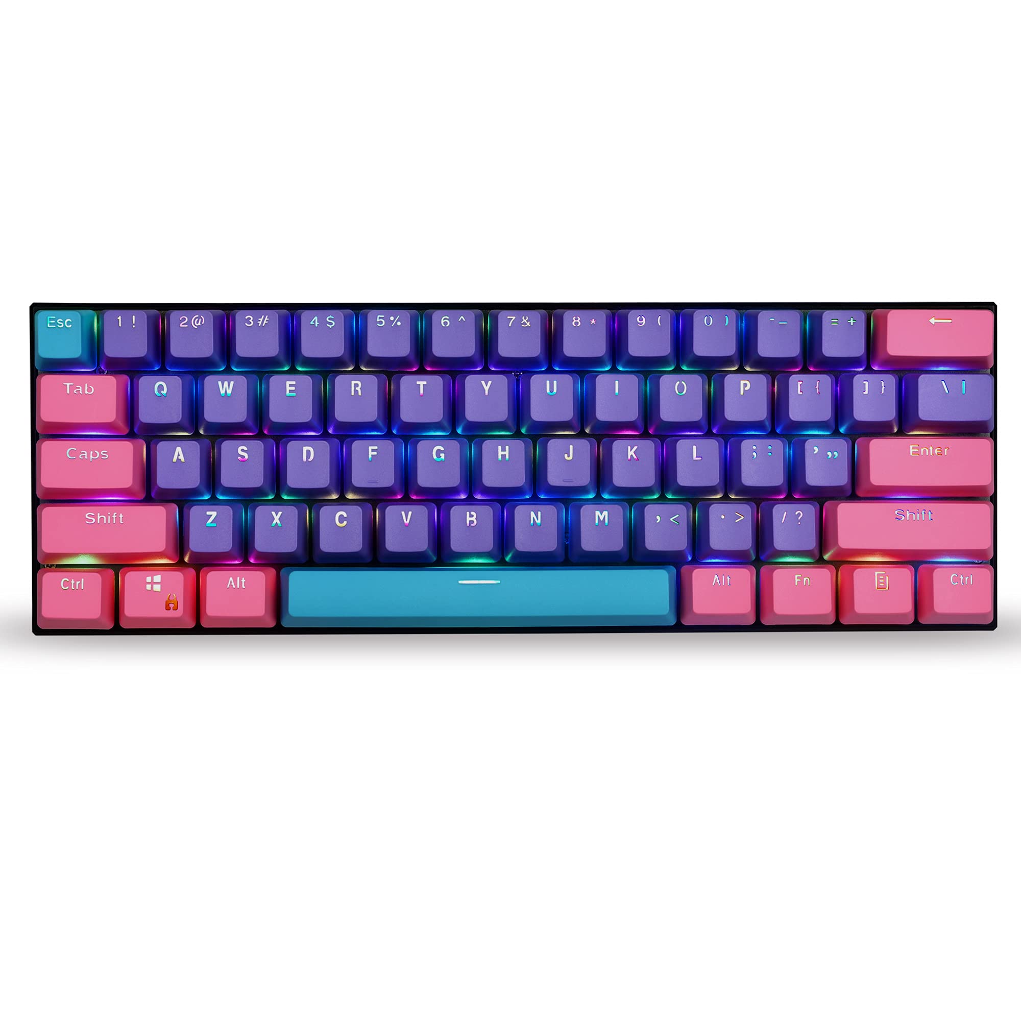 Buy USHOW Keycaps 61Keys Double PBT Key caps,60 Mechanical Keyboard Keycaps for MX Switches