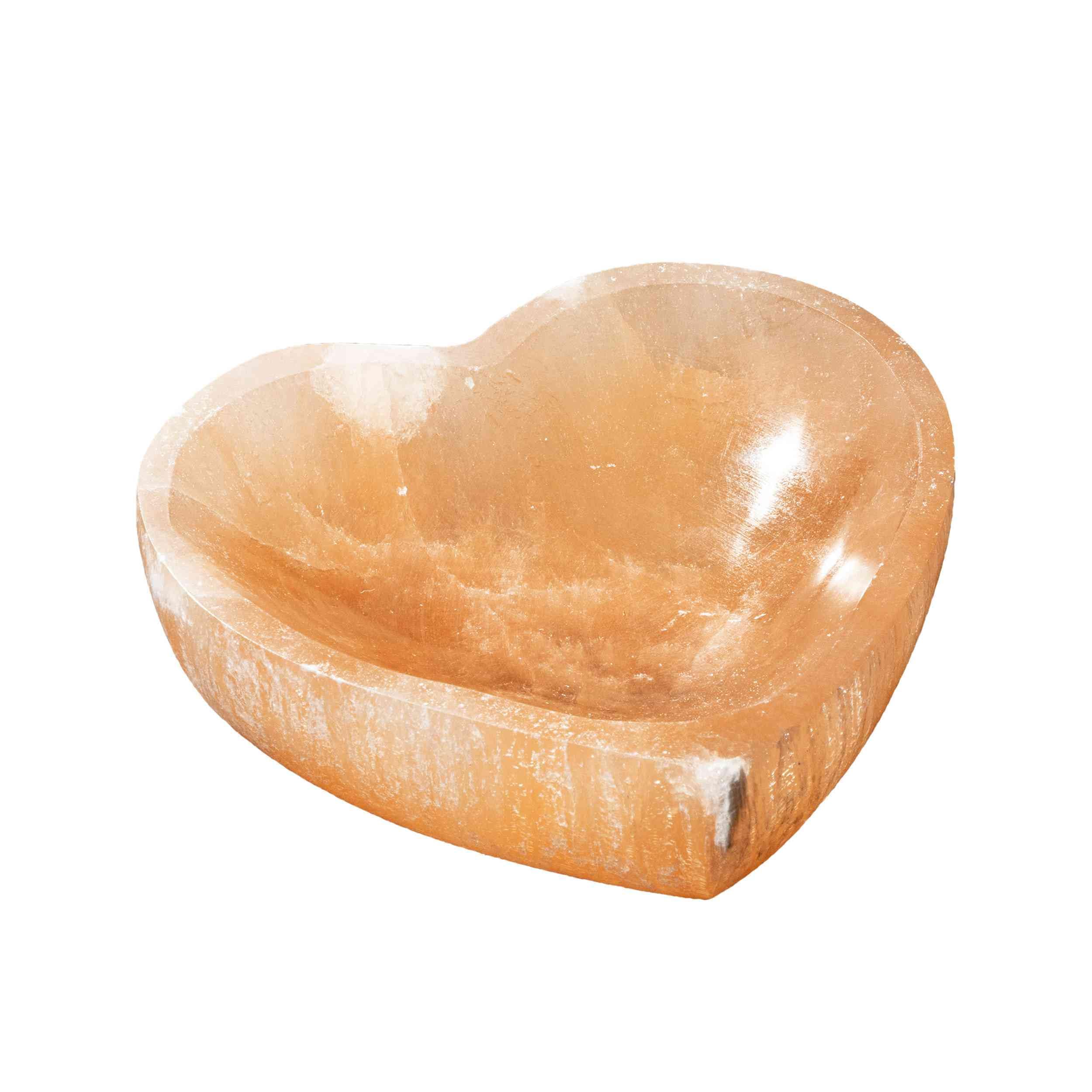 NKlaus Ciotola In Selenite Lucida Fatta A Mano 10x7x2 Cm – Per Pulire E Ricaricare Pietre E Gioielli