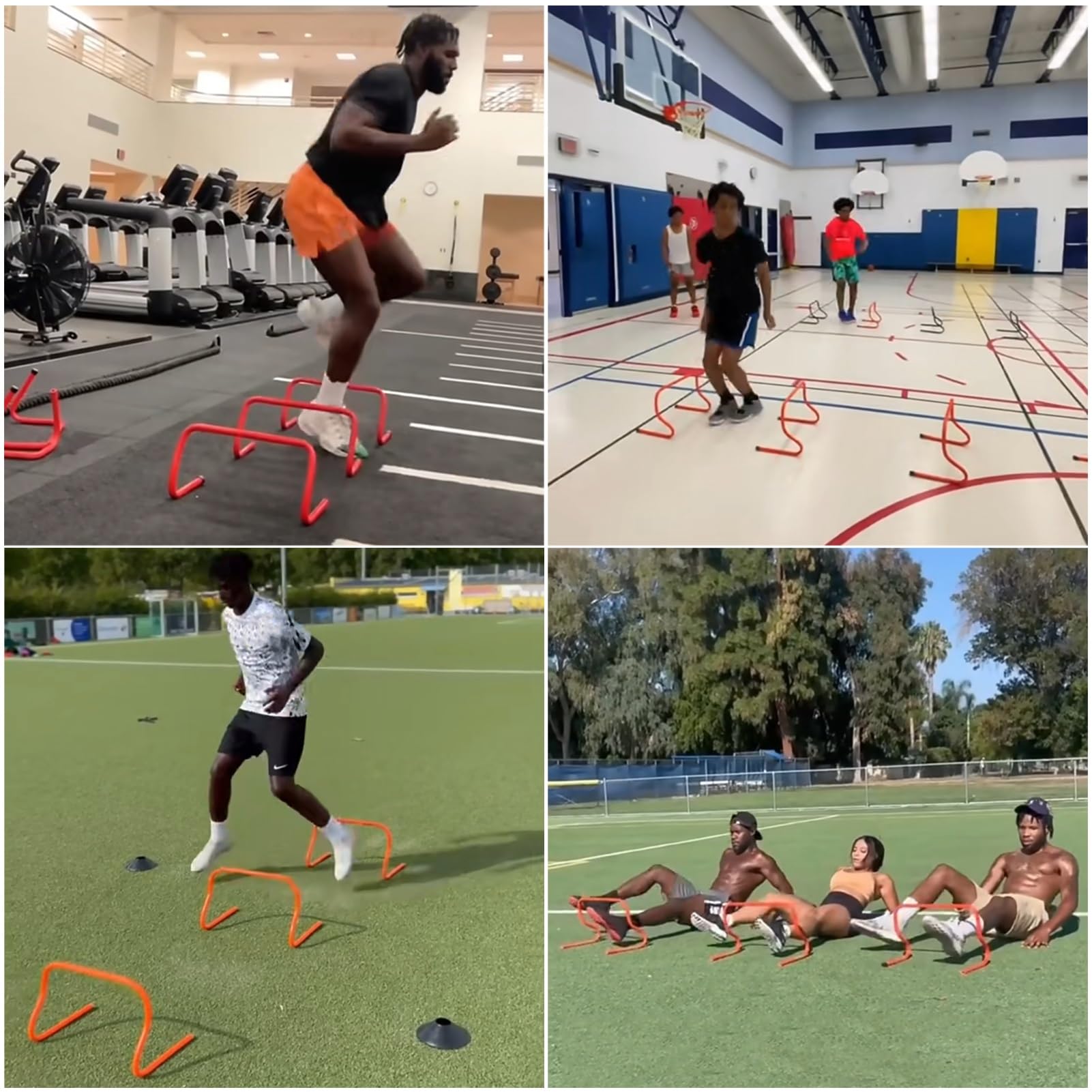Ostacoli Allenamento 5 Pezzi Attrezzatura per Allenamento di Resistenza Alta Visibilità, Gara di Velocità Mini Ostacoli per Interni, Allenatore di Agilità per Allenamento di Squadra Atletica(15cm (5 7
