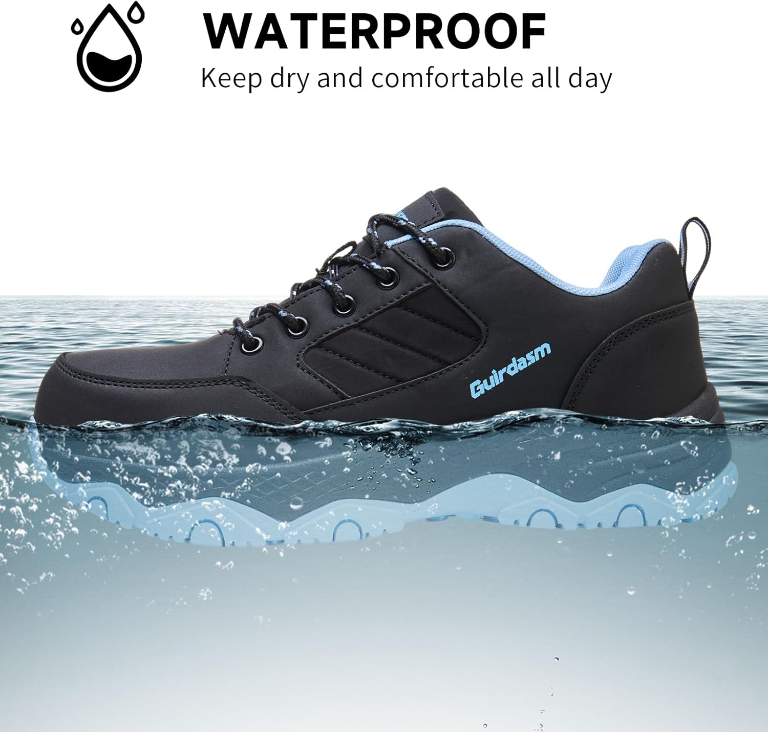 Wide Steel Toe Shoes for Women Waterproof Non Slip Work Shoes Lightweight Slip Resistant Safety Shoes Indestructible Construction Composite Toe Sneakers - Image 3