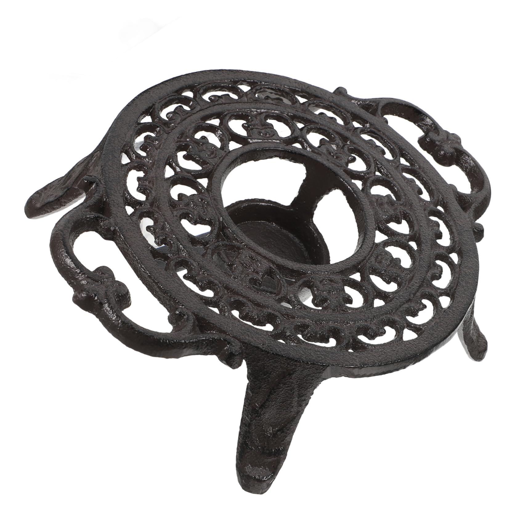 OHPHCALL Teapot Heater Tripod Stand Cast Iron Tea Pot Warmer Tea Light Candle Holder Stove Base Coasters for Hot Drinks