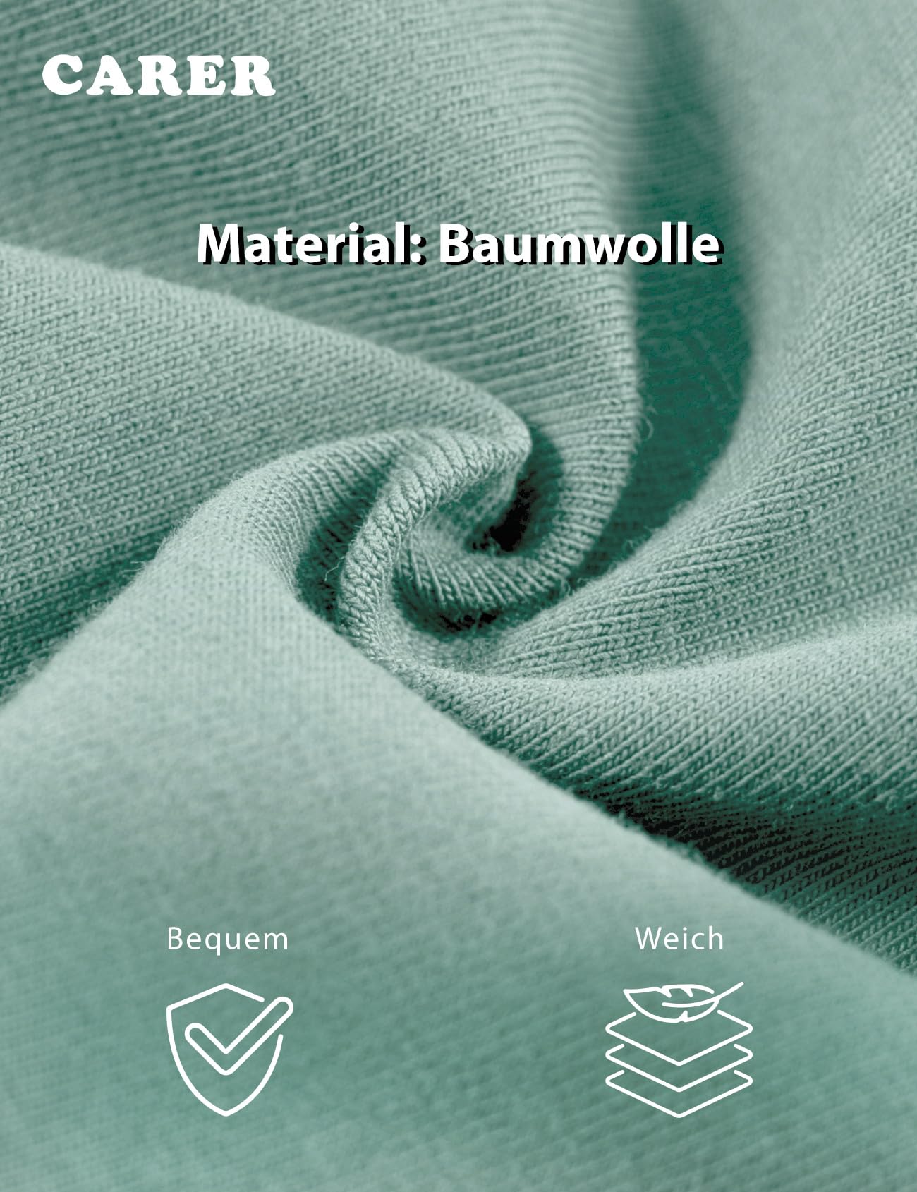 Carer 3er-Pack Waschbare Inkontinenz Pants Männer aus Baumwolle Herren-Boxershorts für Inkontinenz mit 150 ml Pad wiederverwendbar leckgeschützt Blau Grau Größe M