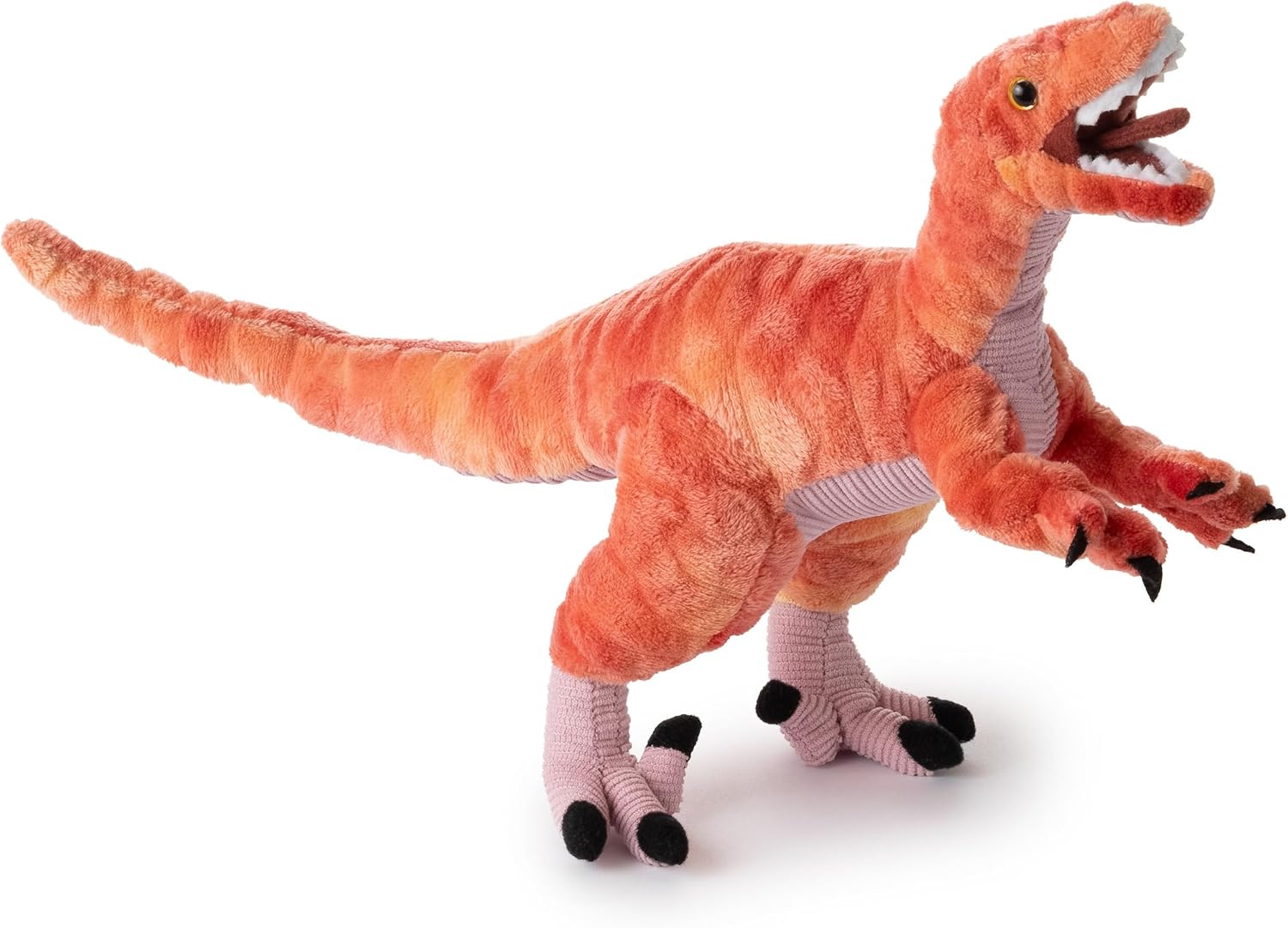 The Petting Zoo Velociraptor Stuffed Animal Plushie, Gift for Kids, Dinosaur Animals, Red Velociraptor Dinosaur Plush Toy, 15 inches