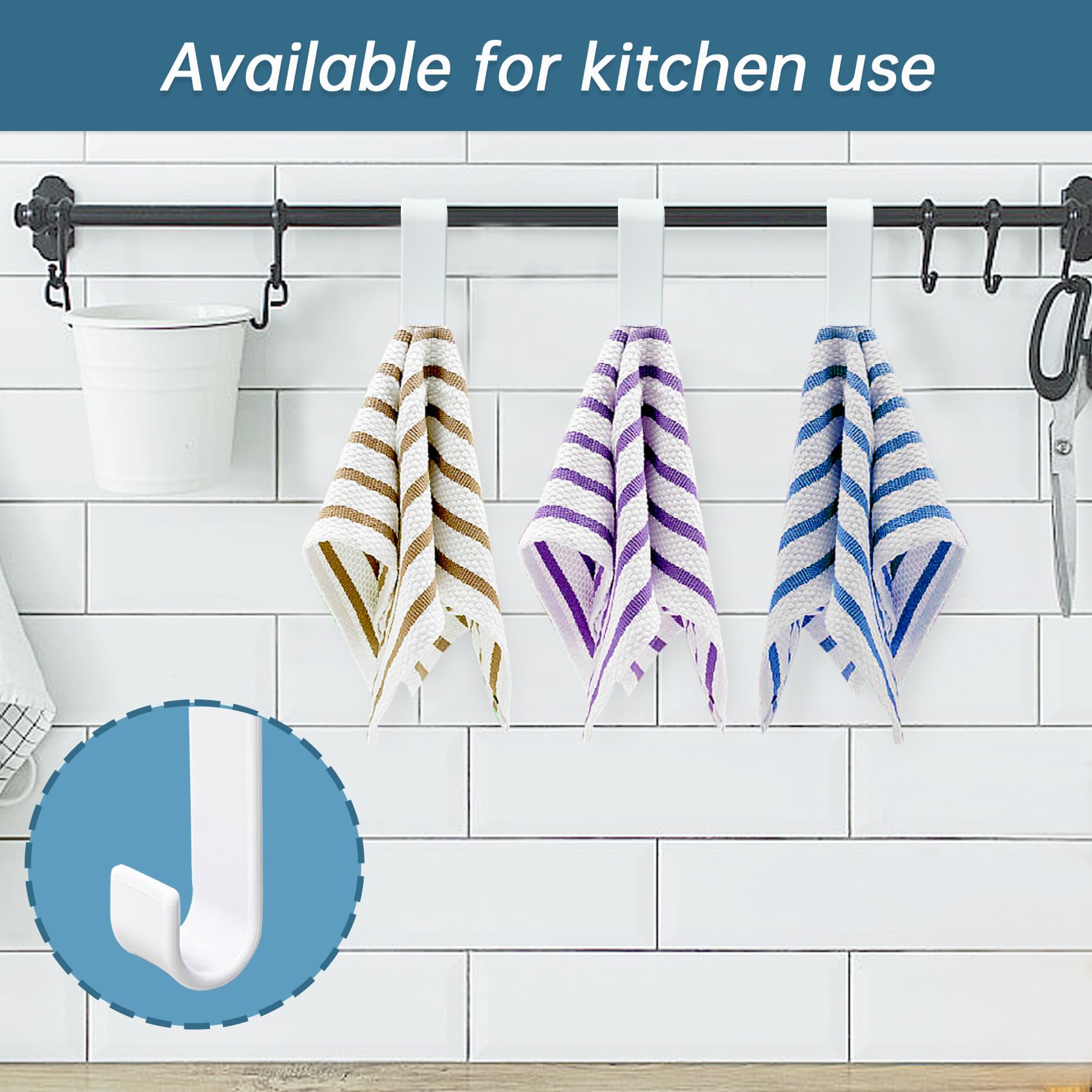 8 Pezzi Ganci Termoarredo, Appendini per Termoarredo, Gancio per Radiatore in Plastica, Gancio per Scaldasalviette, Ganci per Bagno e Cucina (Bianco)