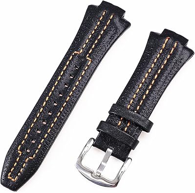 EPANO لـ Seiko Sportura SNL029P2-SNL021P1 SNL595P2 SNL017P1 حزام الساعة الجلدية حزام سوار سوار سوار حزام 27mmx15 فم محدب