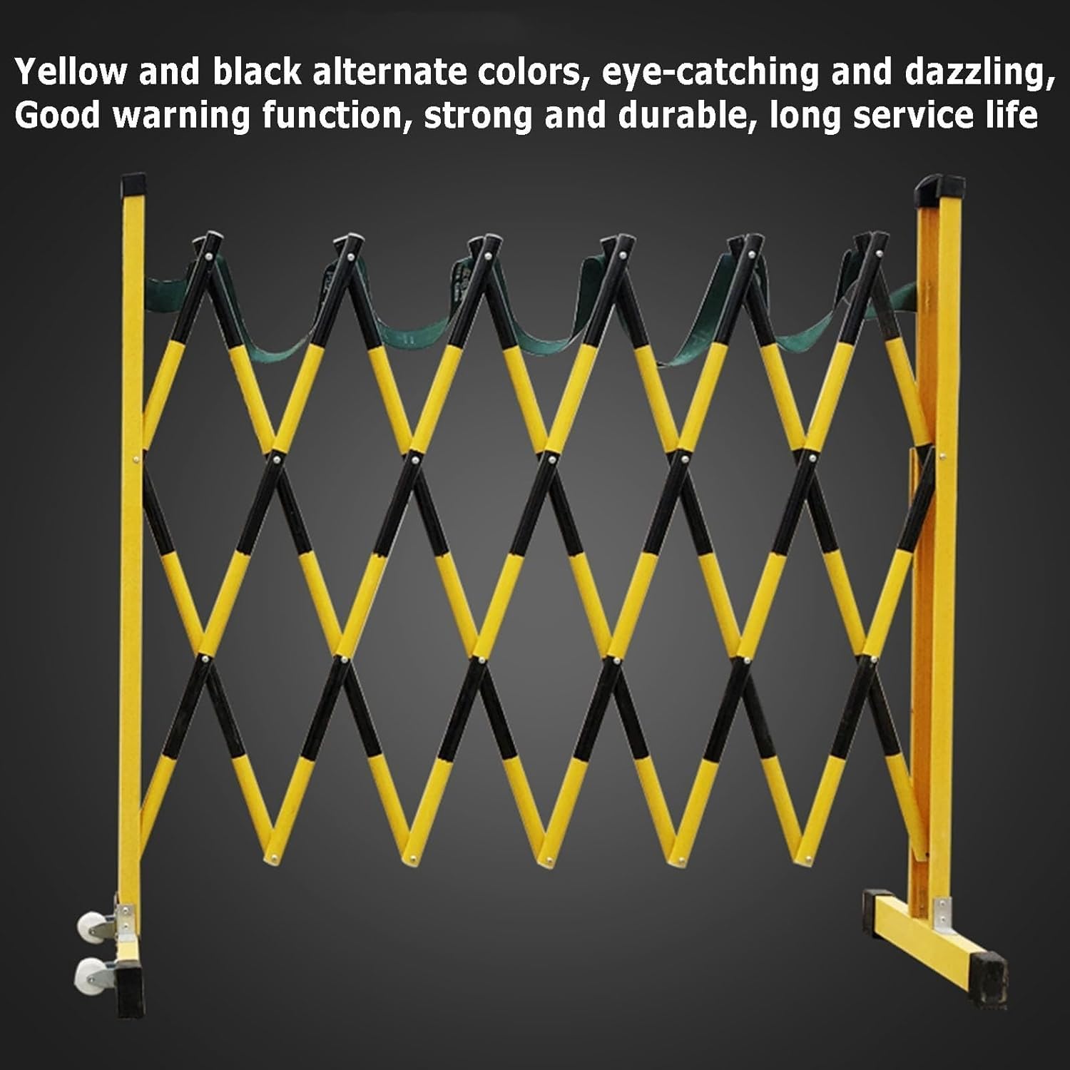 Expandable Metal Barricades with Wheels - Adjustable Safety Barriers for Construction, Traffic Control & Maintenance - Durable Portable Fencing Solutions