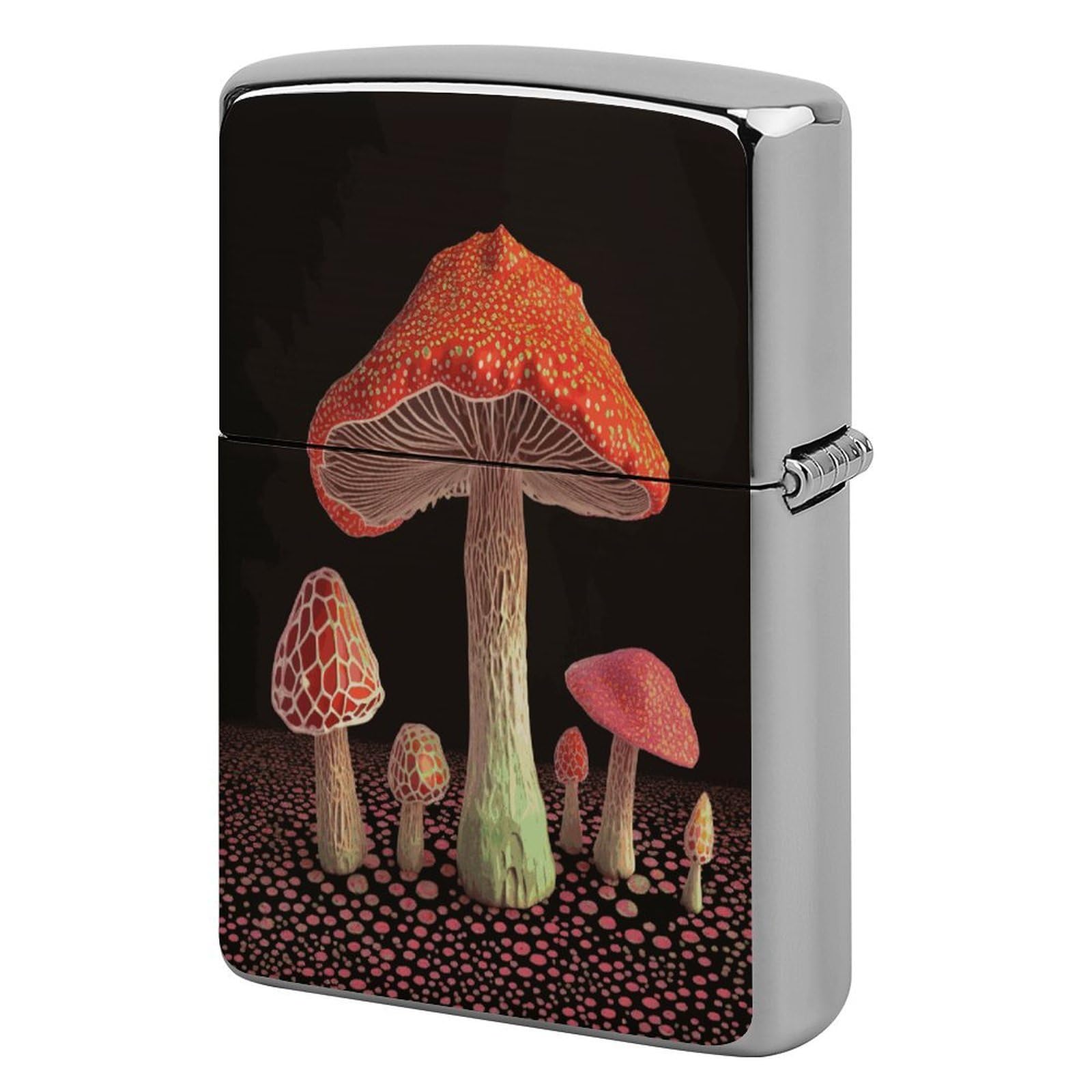 Fekiloot Style Mushroom Lighter Case Cover Metal Lighter Case