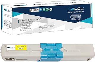 LCL Compatible Toner Cartridge C332dnw C332dn c332 MC363dnw MC363dn MC363 46508709 46508713 3000Pages (1 Yellow) Replacement for OKI C332dn C332dnW MC363dn