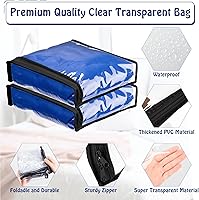 Vista 3 de Windyun 32 bolsas de almacenamiento transparentes con cremallera, bolsas de almacenamiento de plástico para suéteres, sábanas organizadoras, funda