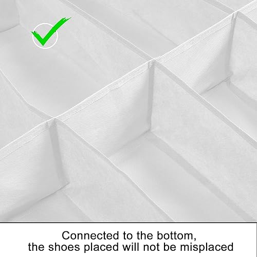 Miniatura 8 de Organizador de almacenamiento de zapatos debajo de la cama para armario, paquete de 2 unidades, se adapta a 24 pares de cajas de contenedores de