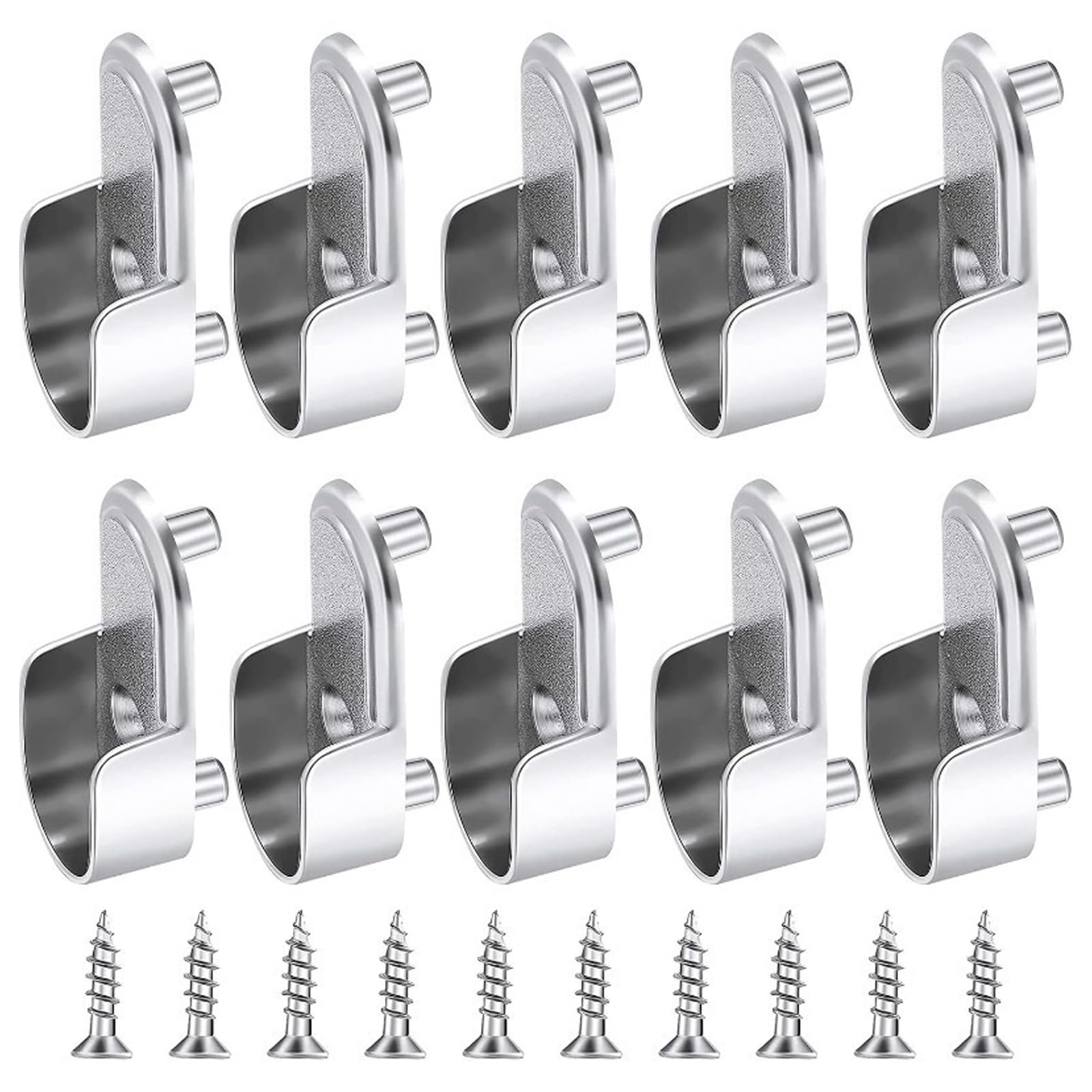 Kaeltsyn 10 Pieces Modern Alloy Closet Hook for Secure Garment Hanging and Neat Home Storage Arrangement Closet Mixture Fastener