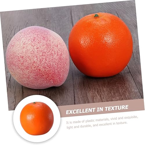 Miniatura 3 de HOMSFOU 4 piezas de frutas artificiales ventana de plástico alimentos artificiales decorativos para sala de alimentos artificiales accesorios de