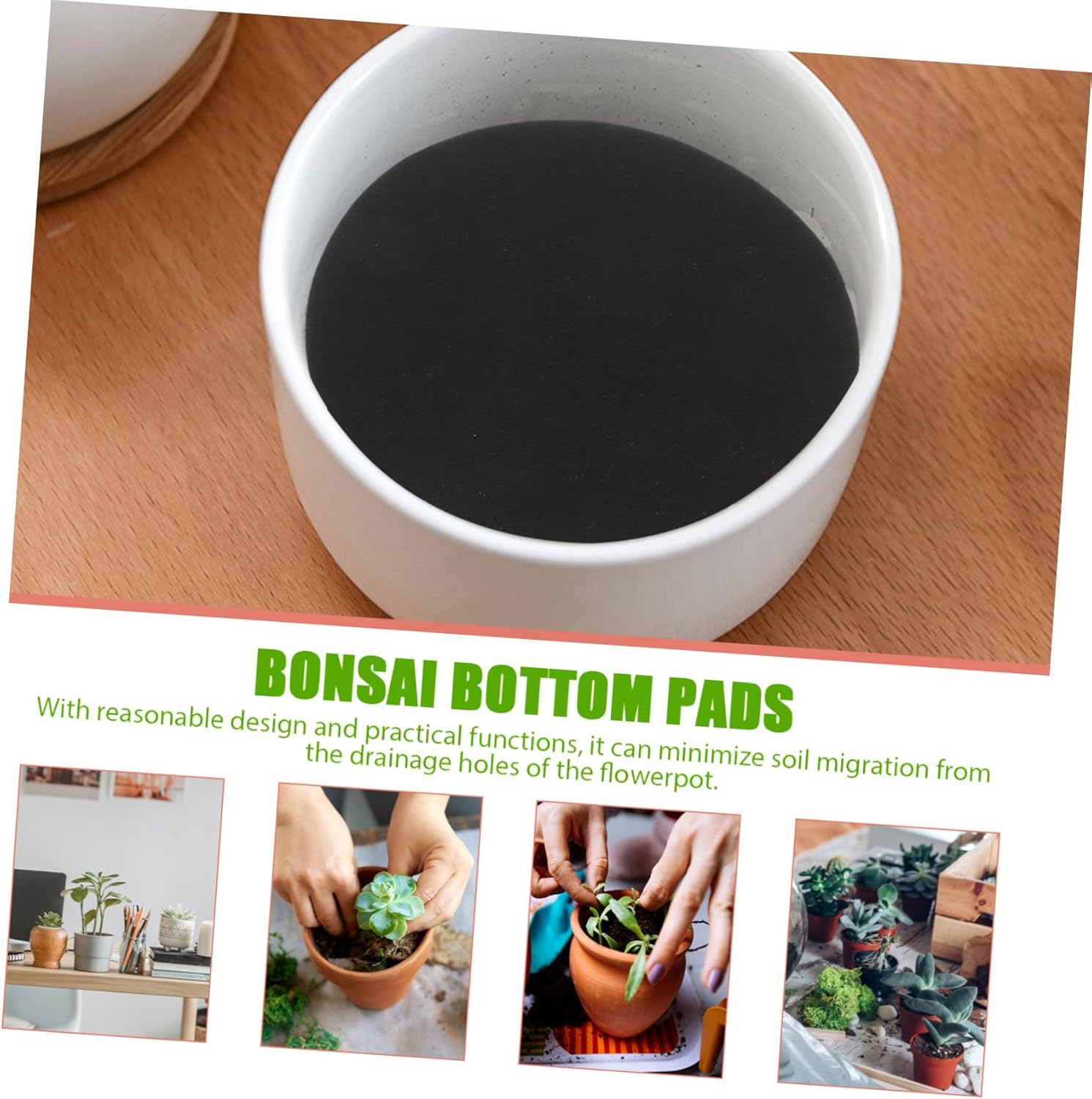 ibasenice 200pcs Outdoor Plant Pots Coasters Flower Pot Bottom Pads Planter Pad Drainage