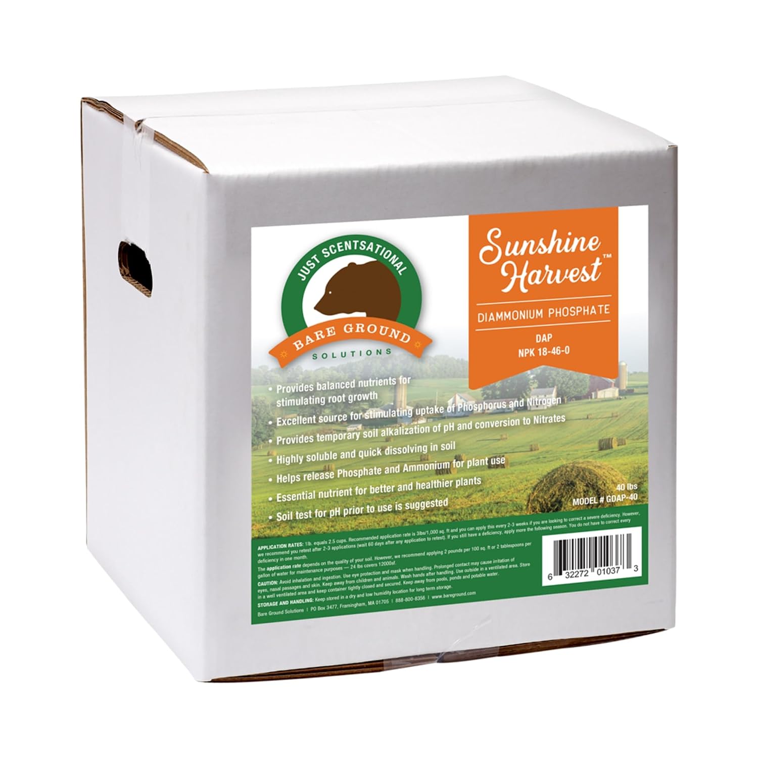 Just Scentsational Bare Ground Solutions ULF-1G Sunshine Harvest Liquid Urea Lawn and Garden Fertilizer - Nitrogen Boost NPK 23-0-0, 128 oz (1 Gallon)