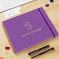 Vista 6 de AKONEGE Accounting Ledger Book for Small Business & Personal Use, Horizontal Expense Tracker Notebook Ledger Book for Bookkeeping, Financial Income