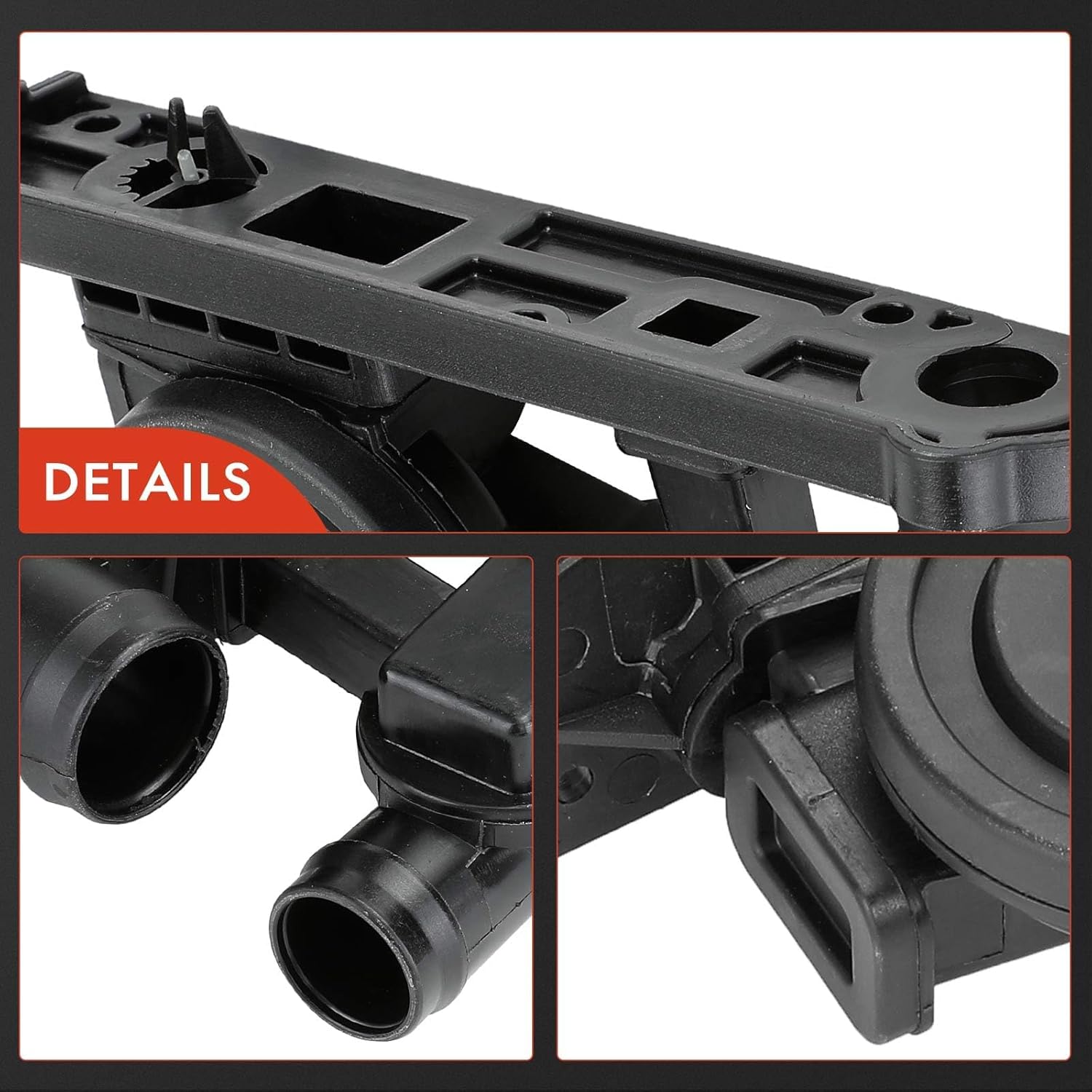 A-Premium With Check Valve PCV Crankcase Vent Valve Breather Hose w/Gasket Kit Compatible with VW Passat 2006, Golf R 2012-2013 & Audi A4 2005-2006/2008, A3 2006, A4 Quattro, 2.0L, Replace# 06F129101N