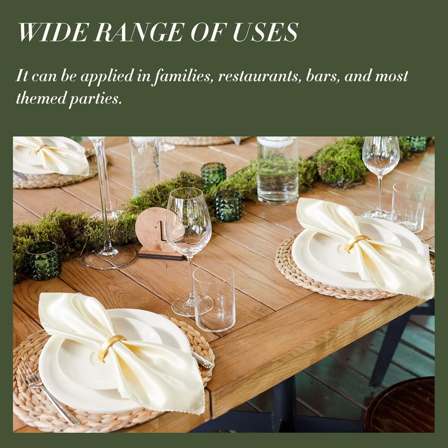 Stainless Steel Napkin Rings Metal Napkin Ring Holders Modern Design Ring Holder Metal Semicircle Serviette Buckles Metallic Adornment for Table Settings Kitchen Dinner Party Wedding (10, Gold) : Home & Kitchen