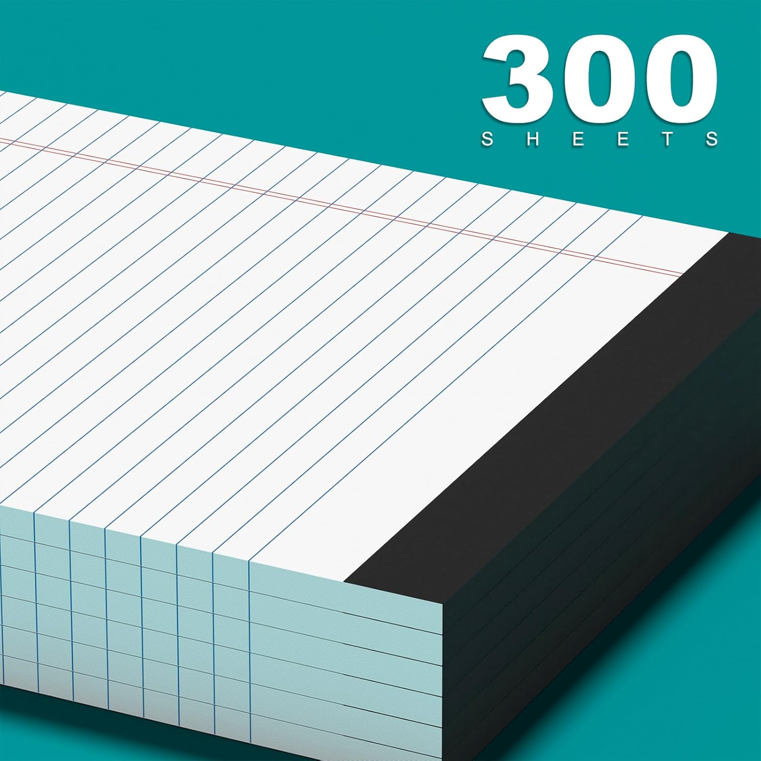 AILZFEI 300 Sheets White Legal Pads 8.5 x 11 Wide Ruled 6 Pack Notebook Paper Note Pad 50 Sheets per Notepad Perforated Writing Pad Study Back 8x11 Pads of Paper - Image 6