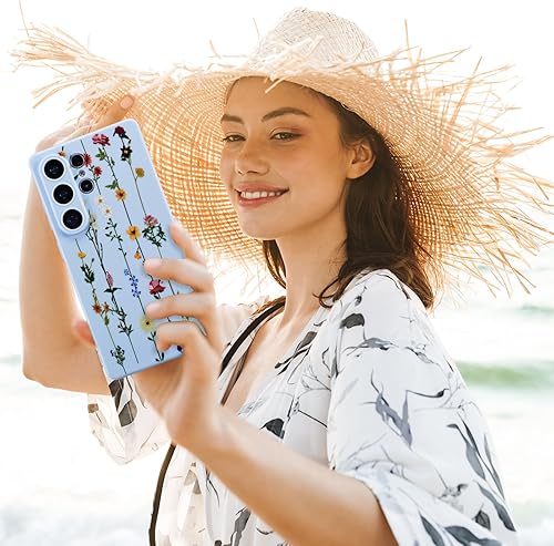 Vista 337 de ZTOFERA Funda protectora delgada para Samsung Galaxy S21 FE 5G, bonito diseño de flores para niñas y mujeres, funda protectora delgada para Galaxy