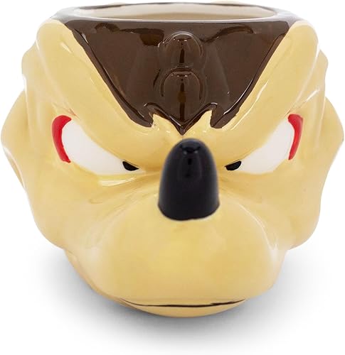 Miniatura 2 de Silver Buffalo Looney Tunes Wile E. Coyote - Taza de cerámica esculpida en 3D, taza de café grande para expreso, té, capacidad para 20 onzas