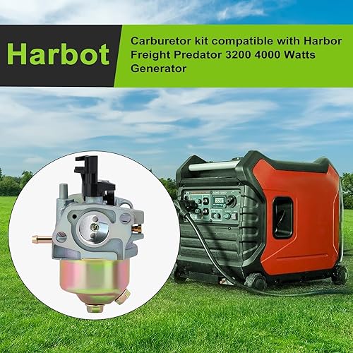 Miniatura 2 de Harbot Carburador 196CC para generadores Champion CPE Predator 3000 3500 4000 W 65HP 46515 Honda GX160 GX200 Duromax XP4400E