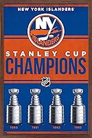 Vista 1 de Trends International NHL New York Islanders - Champions 23 Wall Poster, 34L x 22.4W, Mahogany Framed Version