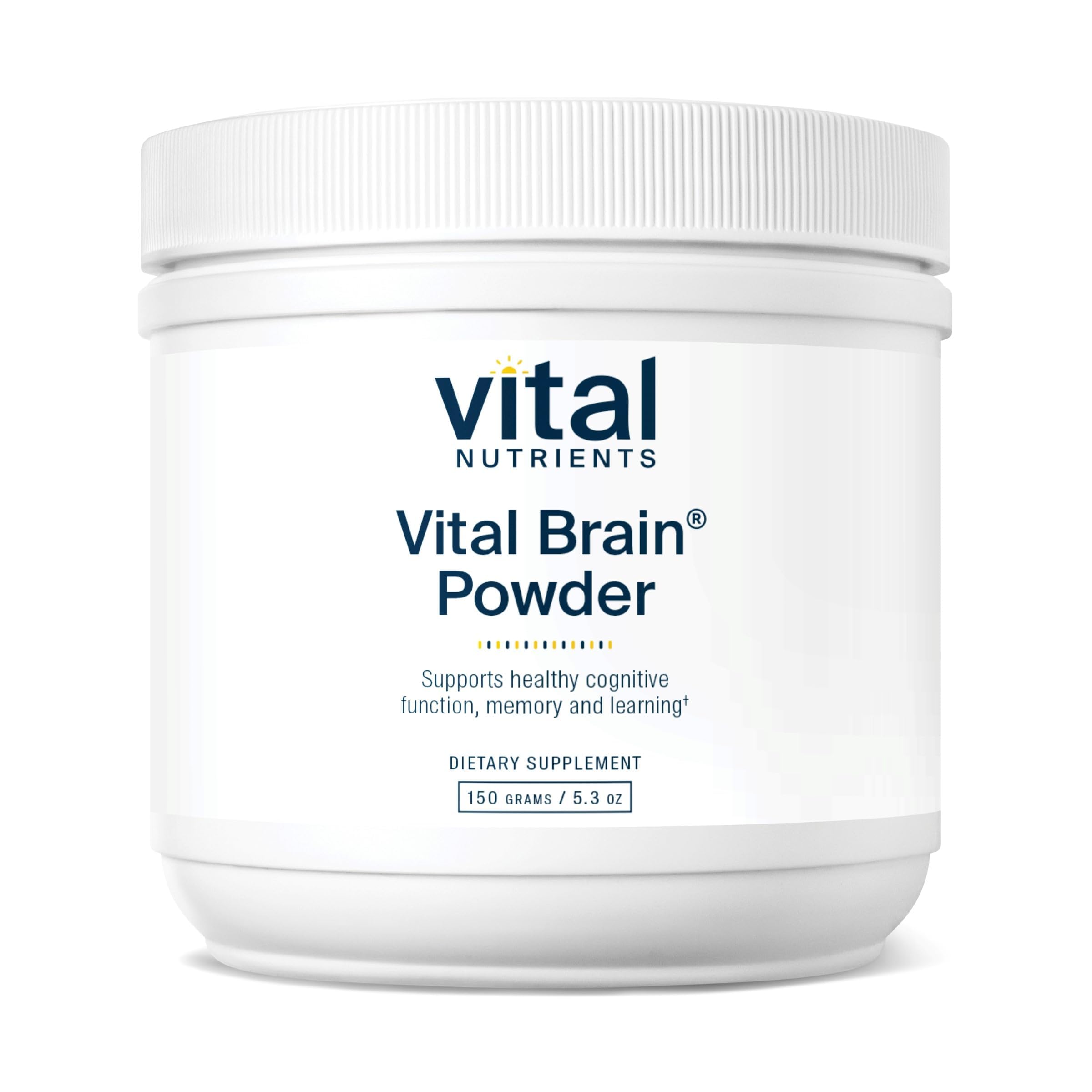 - Vital Nutrients Vital Brain Powder | Phosphatidylserine, Acetyl-L-Carnitine Brain Supplement | Nootropic | Healthy Cognitive Function, Memory, Learning* | Gluten, Dairy, Soy Free | Unflavored | 150g
