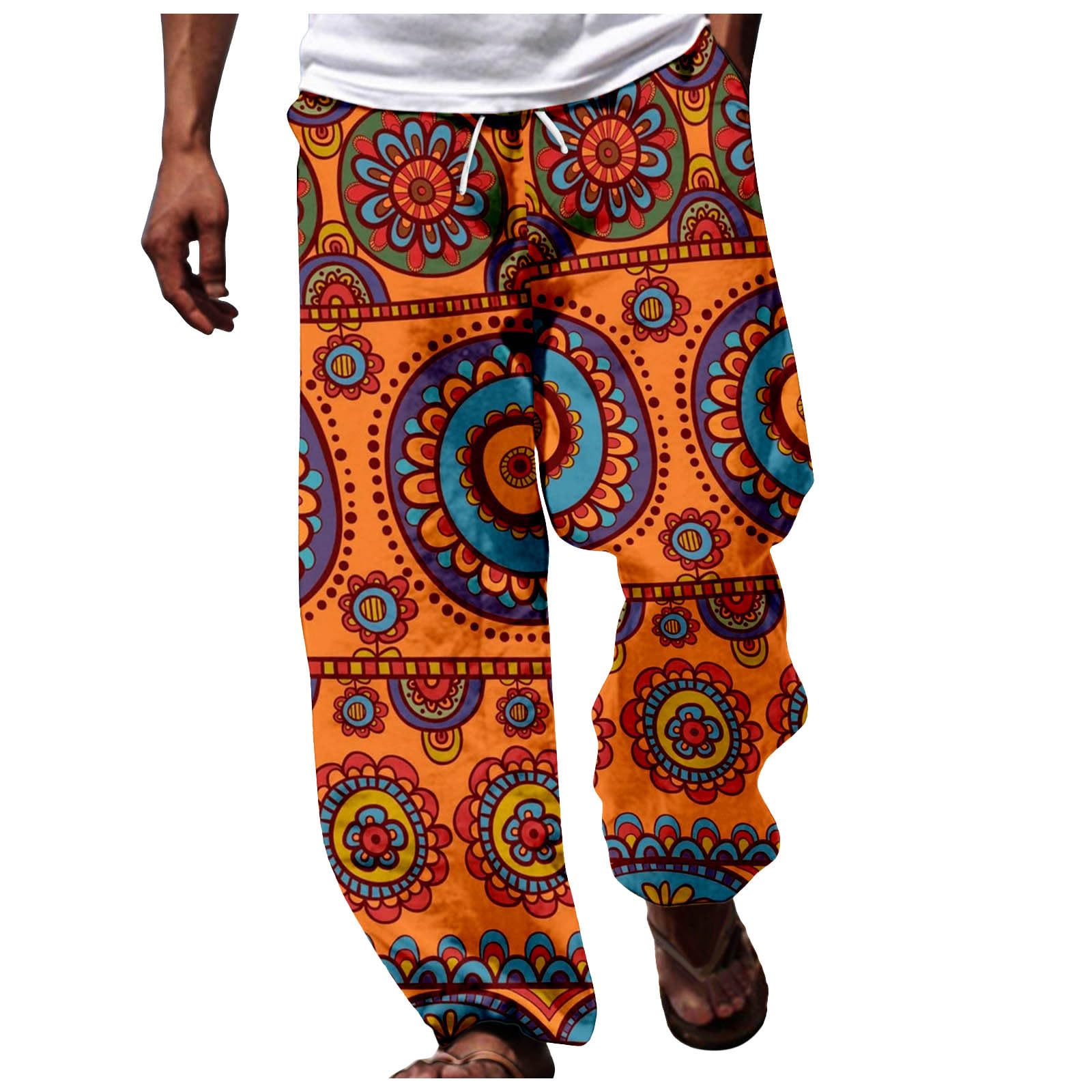 Pantalon africain Dashiki imprimé floral Ankara coloré et décontracté