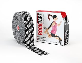 RockTape 46029 Athletic Tapes & Wraps, Black Logo, 2" x 105' (5cm x 32m)