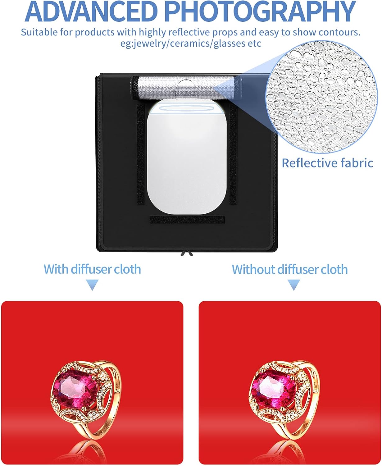 Buу 2 gеt 3 Travor Photo Box 16/40cm Photo Studio Light Box Portable Photography Shooting Tent with Movable LED Lights, Dimmable Table Top Light Tent with 4 Color Backdrops (White Black Red Blue), CRI95+ Chеареѕt 🛒 Travor Photo Box 16/40cm Photo Studio Light Box Portable Photography Shooting Tent with Movable LED Lights, Dimmable Table Top Light Tent with 4 Color Backdrops (White Black Red Blue), CRI95+