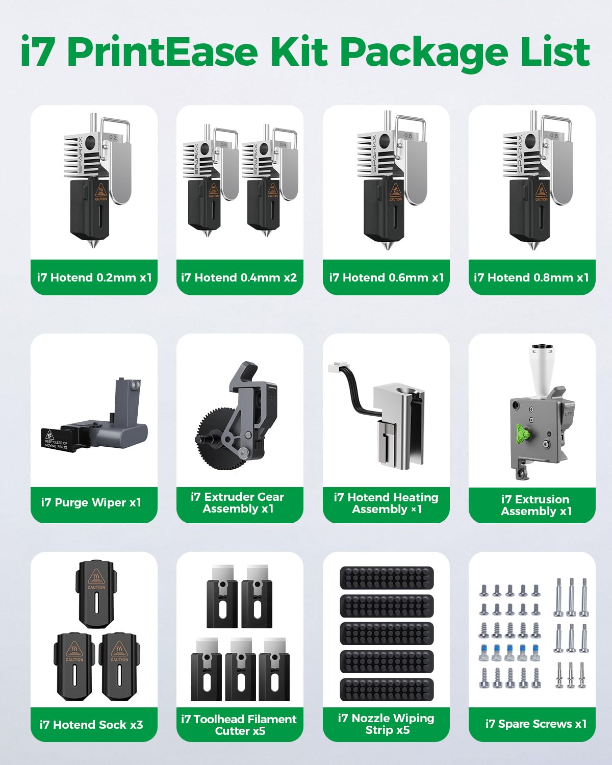 Creality Offiziell SPARKX i7 PrintEase Kit, 95% der Wichtigsten Teile in Einer Box, für 3D-Drucker Mehrfarben Druck, Einfache Installation, Kostengünstiger als der Einzelkauf.