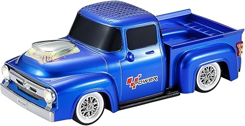 Altavoz Bluetooth retro para camión, diseño de automóvil vintage, sonido estéreo inalámbrico portátil, emparejamiento TWS, luces LED de fiesta,