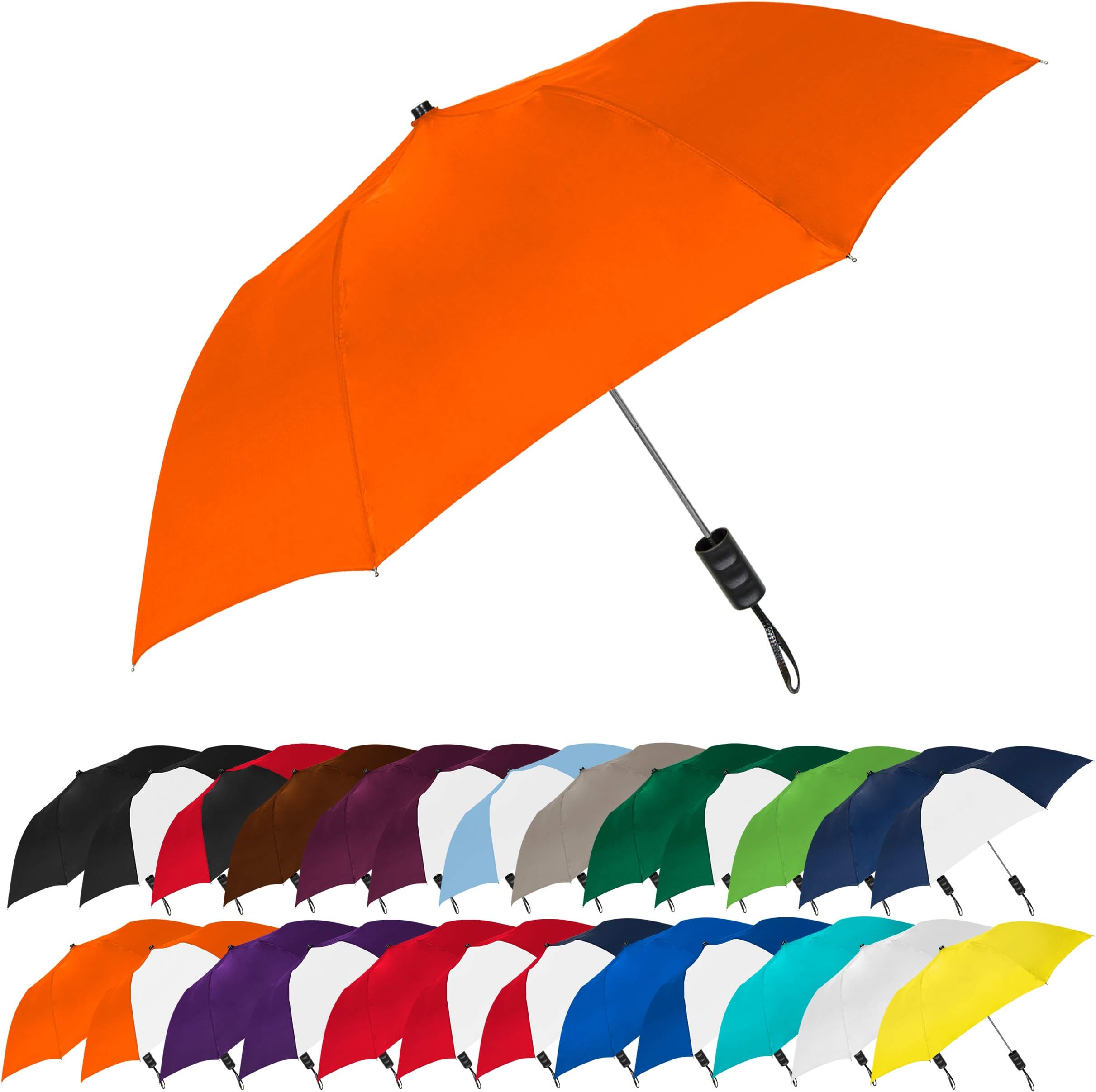 The Spectrum Popular Style 42" Automatic Open Compact Travel Umbrella for Rain, Wind & Sun, Sturdy Lightweight Small Portable Stick Umbrella for Men and Women