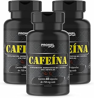 Kit Com 3 Cafeína 60 Capsulas de 500mg Promel