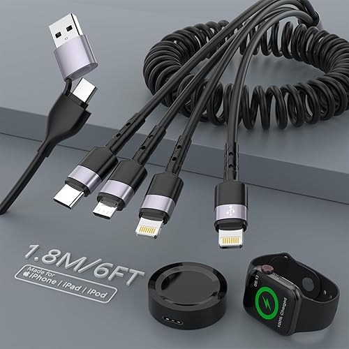 MTAKYI Cable de carga para reloj inteligente con puerto múltiple