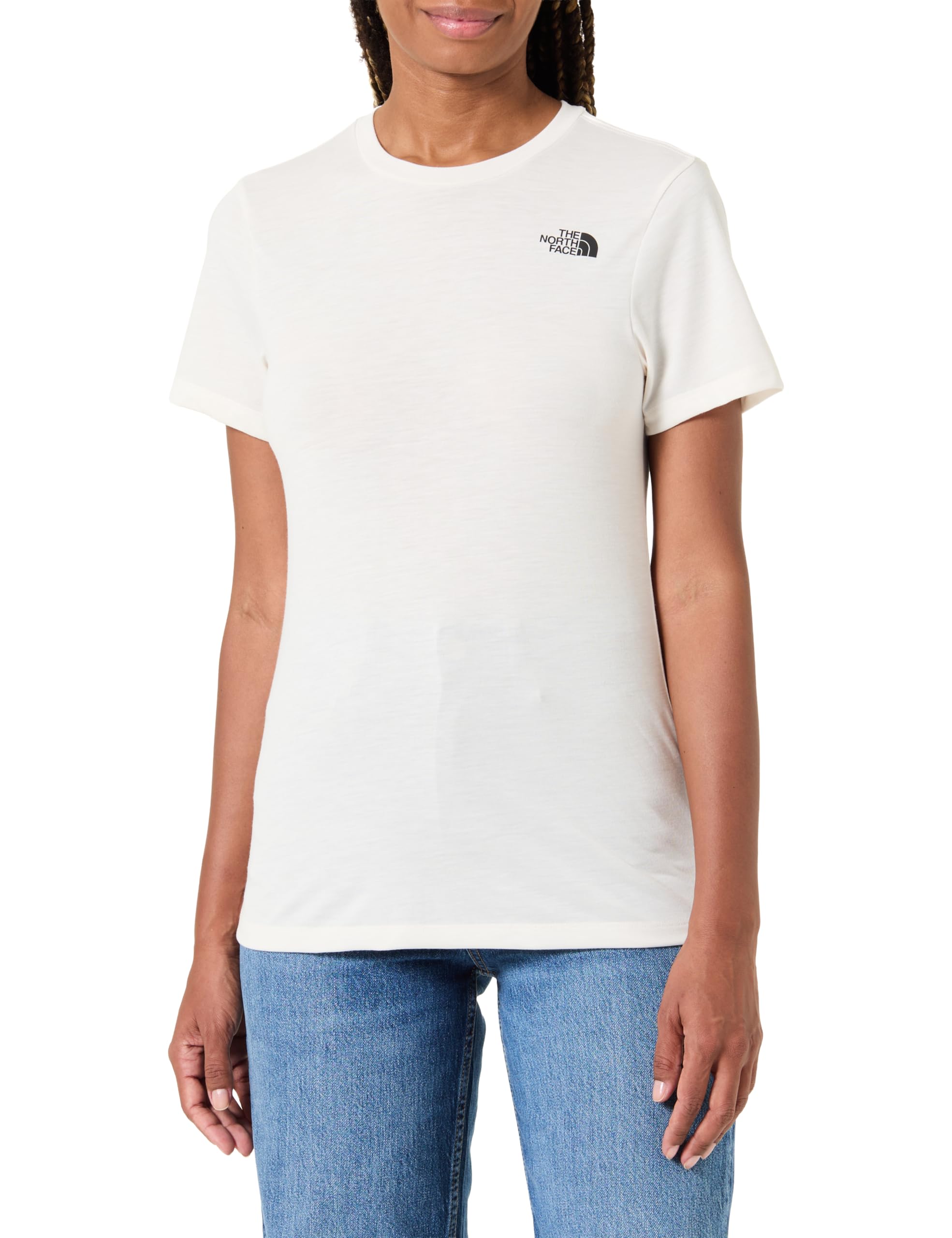 The North Face Women's Foundation S/S Half Dome Graphic T-Shirt, White Dune, XL
