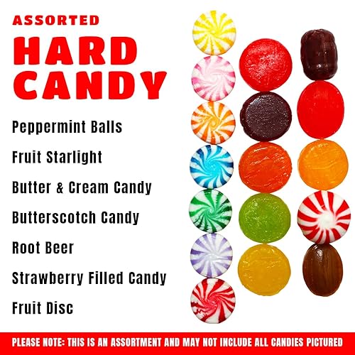 Miniatura 3 de Lalees Mezcla de dulces duros 4 libras gran regalo de dulces de Navidad bolsa de dulces duros surtido de dulces duros a granel surtido de dulces