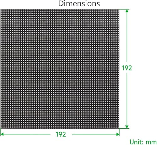 Miniatura 7 de Panel flexible de matriz LED RGB a todo color de 64 x 64, 4096 LED RGB, paso de 0.118 in, diseño encadenable de brillo ajustable, texto de