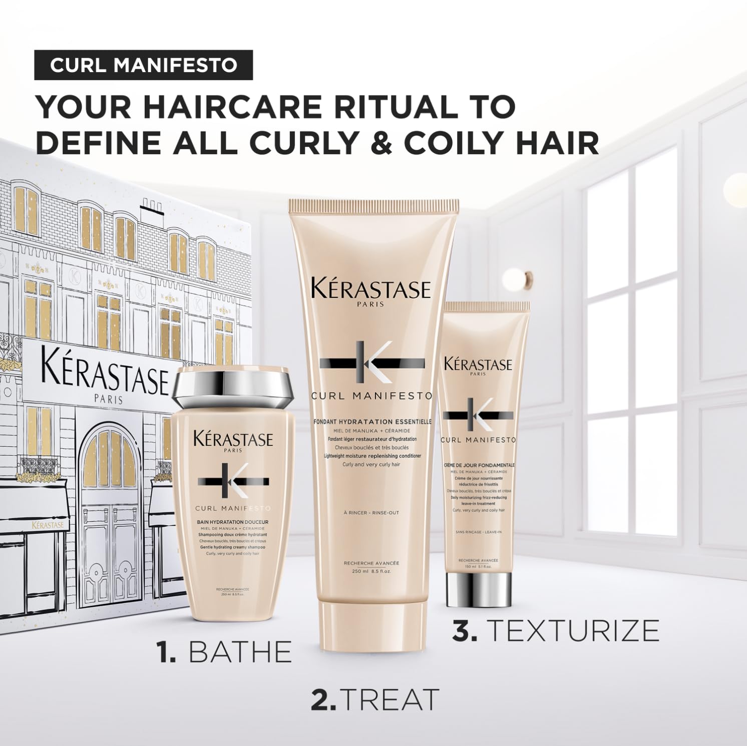 Kérastase Curl Manifesto Trio Coffret de Natal para Cabelo Encaracolado